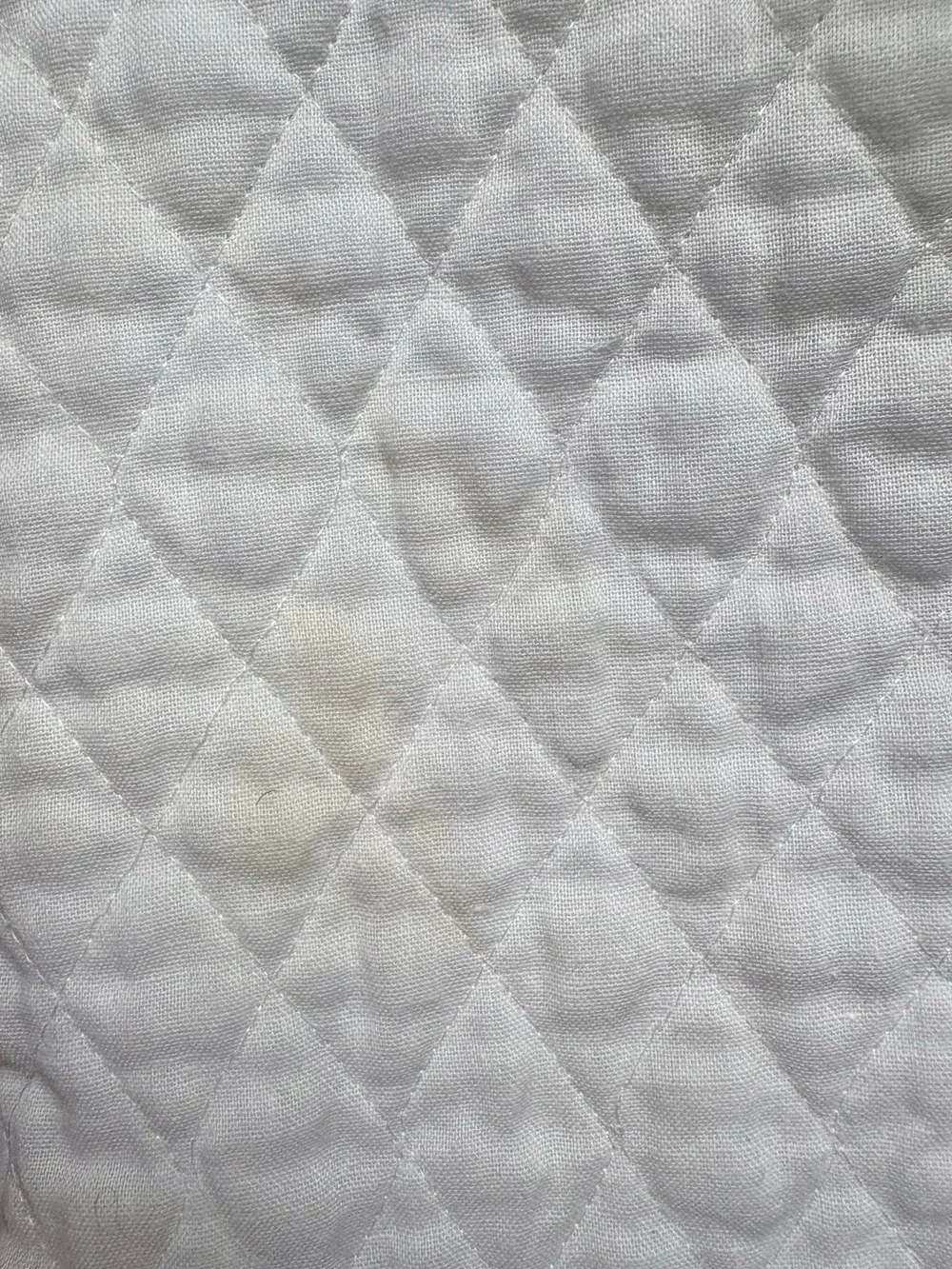 Handmade Raggedy Ann Quilted Baby Blanket - White with Red Accents
